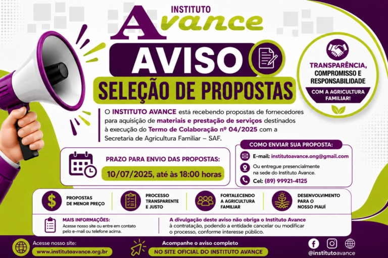 AVISO DE COTAÇÃO DE PREÇOS Nº 001/2025 SELEÇÃO DE PROPOSTAS PARA CONTRATAÇÃO DE FORNECEDORES